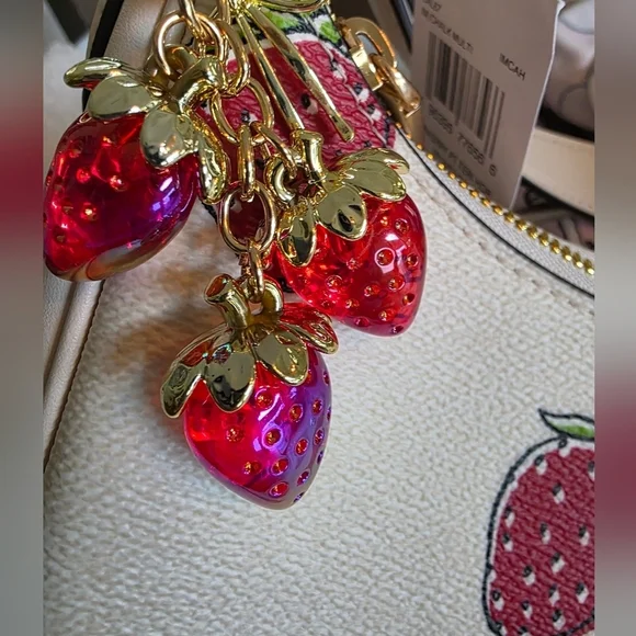 NWT Coach Court Backpack In Signature Canvas Strawberry Print - Picture 16 of 16